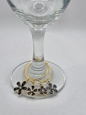 Floral Wine Glass Charms